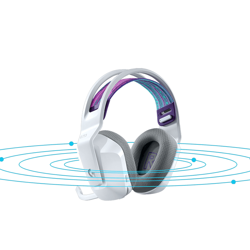 罗技G733LIGHTSPEED无线RGB游戏耳机麦克风（白色）